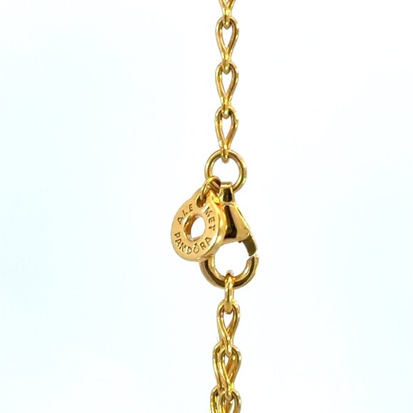 Pandora Evil Queen Poison Apple Charm & Infinity Chain Plated Gold 20" Necklace - Picture 10 of 12